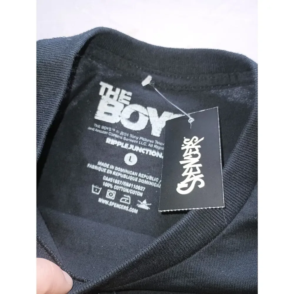 Spencer's The Boys Shirt Mens Black Short Sleeve TV Series NWT‎ Large - Picture 3 of 4